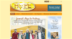 Desktop Screenshot of jeremiahshopeforkindness.org