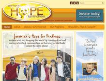 Tablet Screenshot of jeremiahshopeforkindness.org